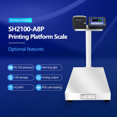 SH2100-A8P Table Scale High Accuracy and LED Display 50cm*60cm Size for Weighing/Print