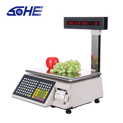 Customized OBM Support Supermarket Cash Register Scale with Barcode Label Printing