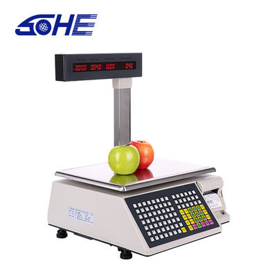 Customized OBM Support Supermarket Cash Register Scale with Barcode Label Printing