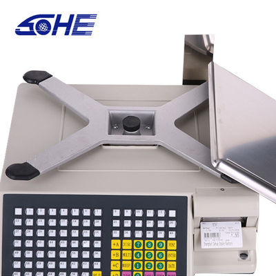 Customized OBM Support Supermarket Cash Register Scale with Barcode Label Printing
