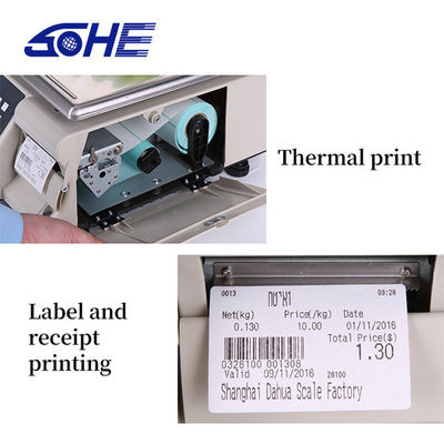 Customized OBM Support Supermarket Cash Register Scale with Barcode Label Printing
