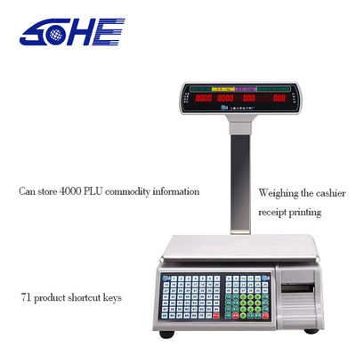 Customized Cash Register Scale with Barcode Label Printer Power Supply DC10.5V/1000mA