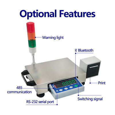 LED Display 6KG Three-color Steel Alarm Lights with U Disk Storage and Printing Needs
