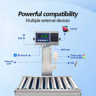 15-500kg Carbon Steel Packaging Detection Alarm Printing Roller Food Checkweigher