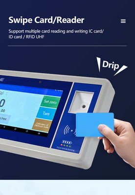 7-inch ABS LCD Display Android Smart Screen with QR Code Battery Camera Swipe Card Weight Indicator and Sensor