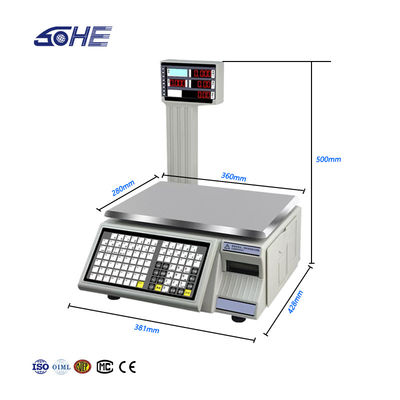 Streamlined 30kg Division 10g Table Scale with Advanced Printing and Bar Code Function