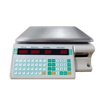 Supermarket 3kg Digital Computing Scale with Barcode Label Printing and Paper Roll Holder