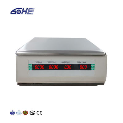Supermarket 3kg Digital Computing Scale with Barcode Label Printing and Paper Roll Holder