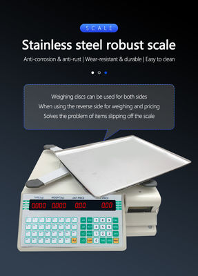 SHV-TMA Bar Code Printing Table Scale 30kg with and ABS Plastic/ Stainless Steel Plate
