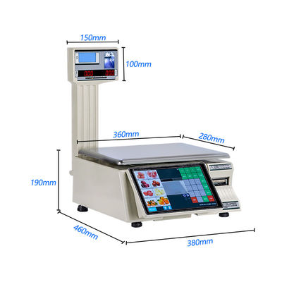 LCD Display Intelligent Bar Code Table Scale SHW-TMF6 for 30kg Capacity