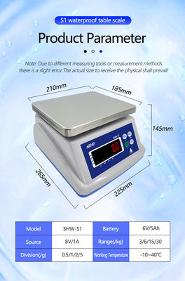 AC/DC Power Supply SOHE A1S Waterproof Scale IP68 3KG with Stainless Steel Design