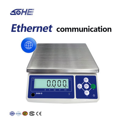 SHWDL-15KG Ethernet Function Table Scale with LCD Display and AC/DC Power Supply