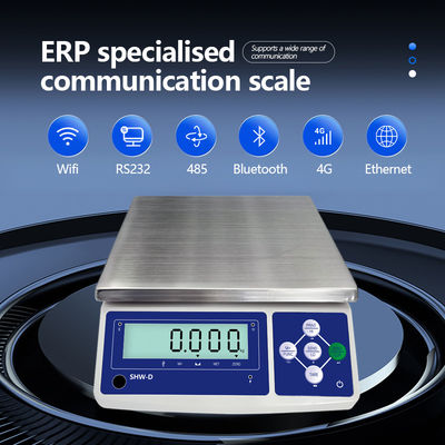 SHWDL-15KG Ethernet Function Table Scale with LCD Display and AC/DC Power Supply