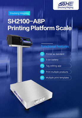 LED Display Label Editing App for 200g Division Weighing and Printing Scale
