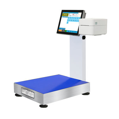 LCD Display Type 15-100kg Max Range Android Printing Label Scale for Pork and Beef Processing