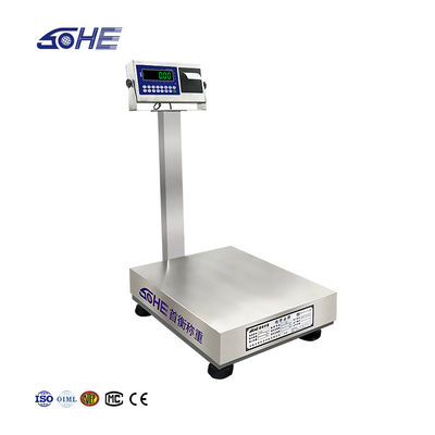 A8SP 60cm*80cm All Stainless Steel Square Pole Printing Industrial Platform Scale