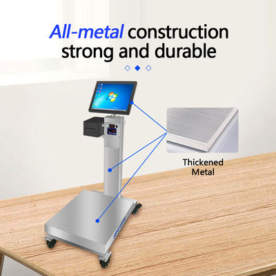Metals Industrial Weighing Scale with 15-inch Touch Screen Rotating Table and Wheels