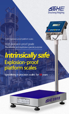 SH8P 304 Series Stainless Steel 30-300KG Explosion-Proof Scale LED Display Platform Scale