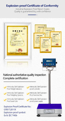 SH8P 304 Series Stainless Steel 30-300KG Explosion-Proof Scale LED Display Platform Scale