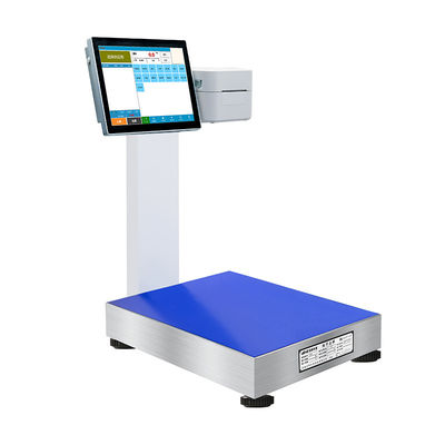 15 Inch LCD Display 15-500kg Seafood Processing Dock Android Print Label Scale -10-40C
