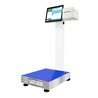 15 Inch LCD Display 15-500kg Seafood Processing Dock Android Print Label Scale -10-40C