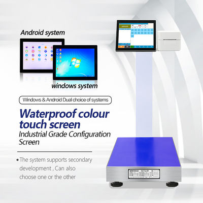 15 Inch Screen Weighing Scale for Seafood Processing Dock Windows 15-200kg Capacity