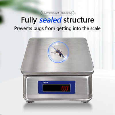All Stainless Steel Table Scale with Double Screen and IP68 Protection Level 30kg