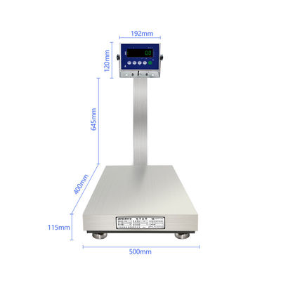 SOHE A1S 500KG 500*600 Stainless Steel Platform Scale for Seafood and Food Factories