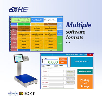 SOHE 60KG Battery Type Waterproof Label Printing Scale with Smart Weighing and Printer