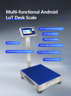 Blue 7-inch Sohe Android Smart Scale with ID/IC/RFID Card Collection and Internet of Things Entry-Exit System