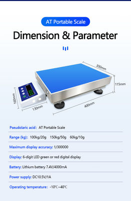 6-digit LED Accuracy and Bluetooth Connection SOHE AT Portable Bluetooth Scale with 1