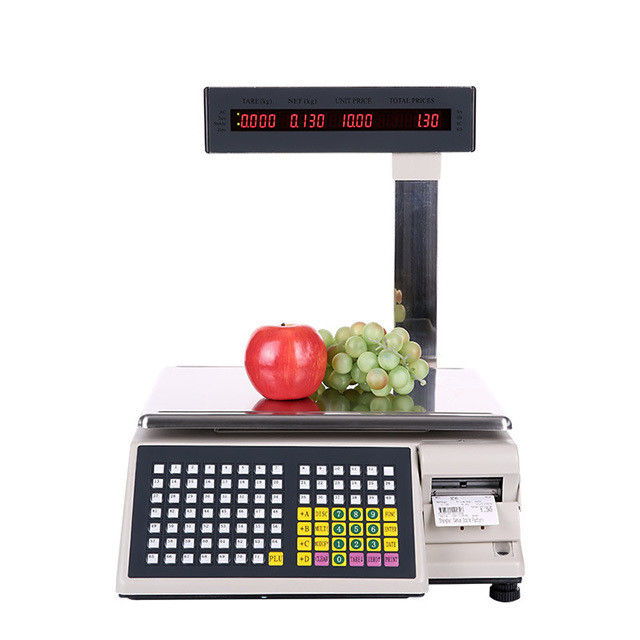 Customized OBM Support Supermarket Cash Register Scale with Barcode Label Printing