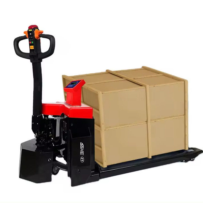 Battery-Powered SOHE 1-3 Ton Narrow Electric Pallet Truck with Scale and LED Display